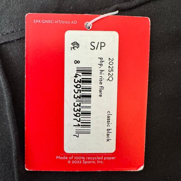 Spanx Pants Flare Black Hi-Rise Women’s Small Pull On Minimalist Shapewear - Picture 3 of 12